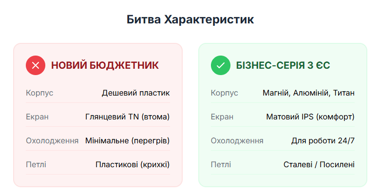 Бізнес серія ноутбуків з Європи