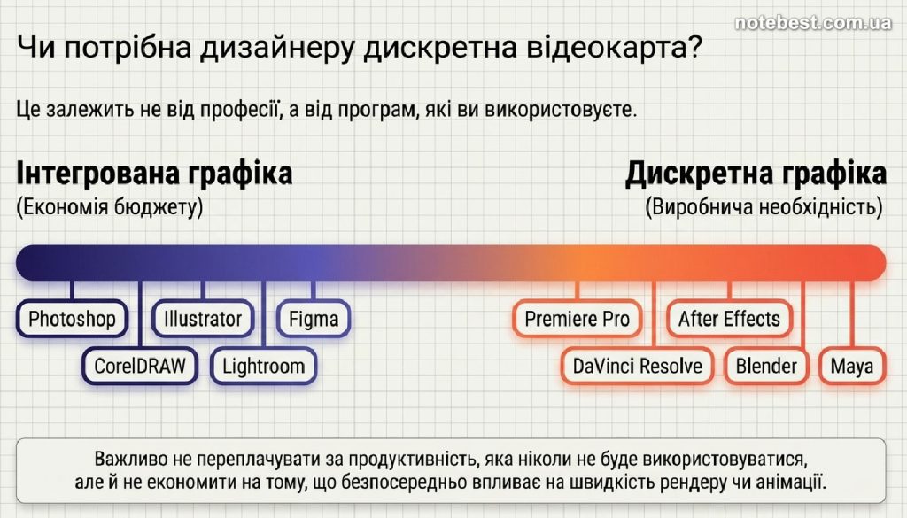 Чи потрібна дизайнеру дискретна відеокарта?