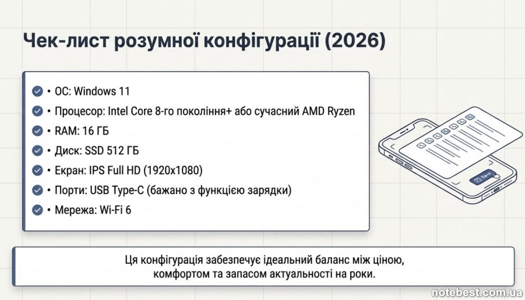 Як вибрати ноутбук для навчання - системні вимоги