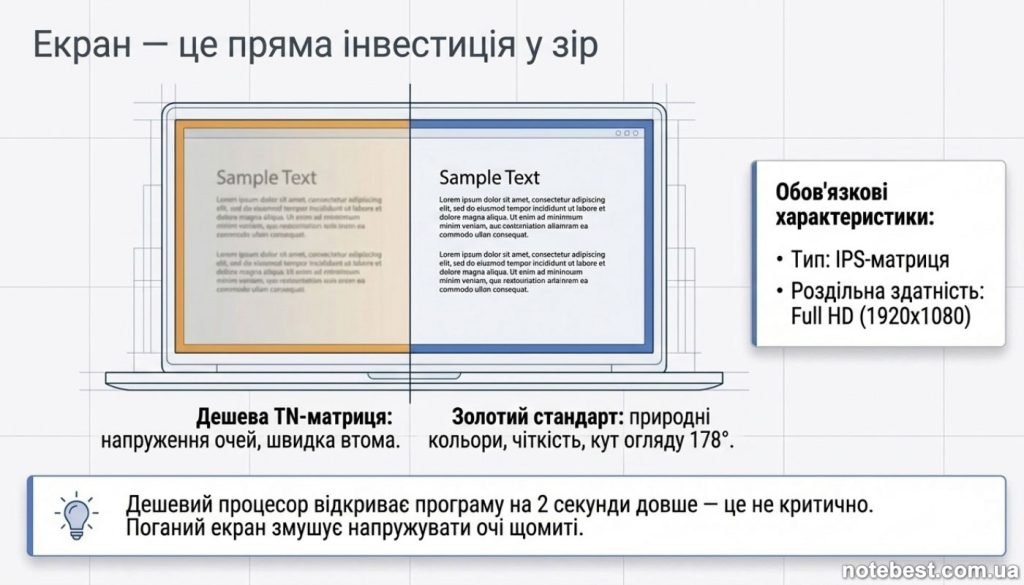 Чим відрізняється матриця IPS від TN