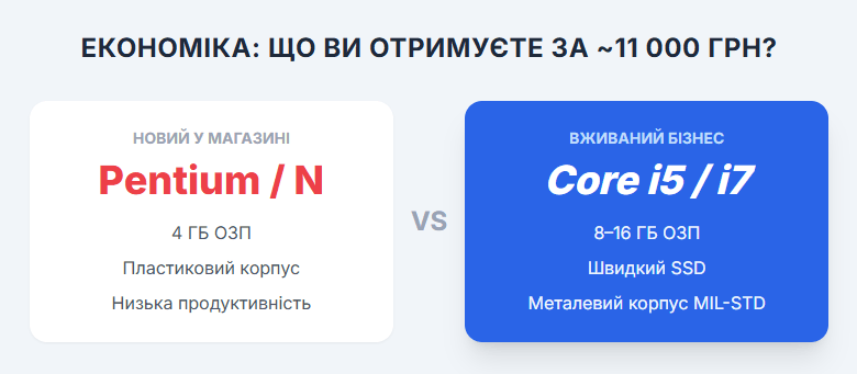 Переваги вживаного ноутбука бізнес-серії